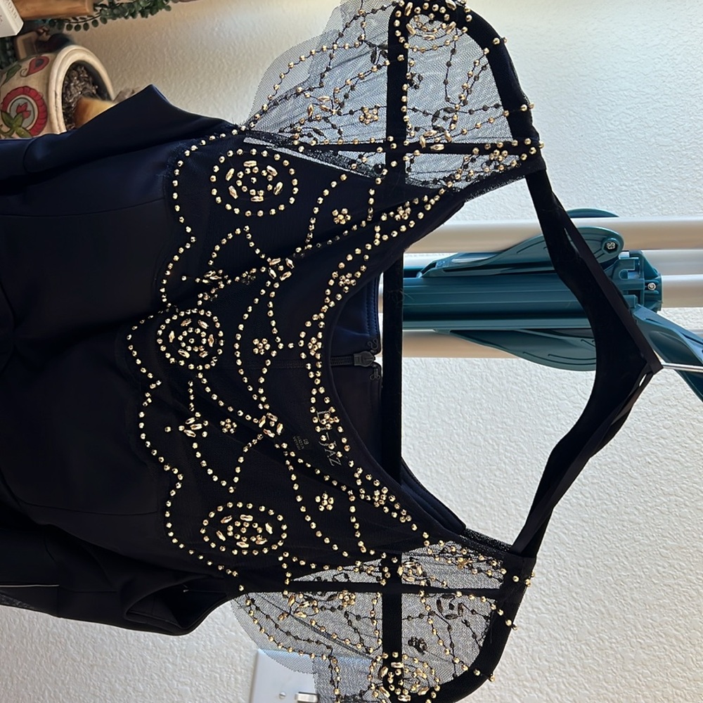 DJ JAZ Navy Blue Cocktail Dress Sz 18 - Picture 4 of 6